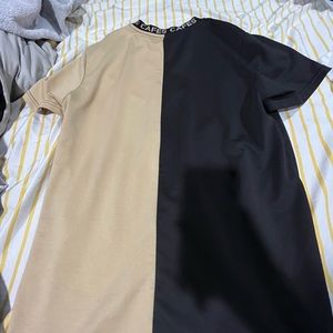 SHEIN tan and black tee